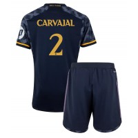 Fotbalové Dres Real Madrid Daniel Carvajal #2 Dětské Venkovní 2023-24 Krátký Rukáv (+ trenýrky)